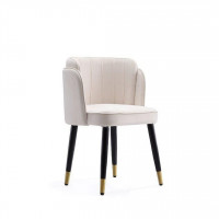 Manhattan Comfort DC043-CR Zephyr Velvet Dining Chair in Cream